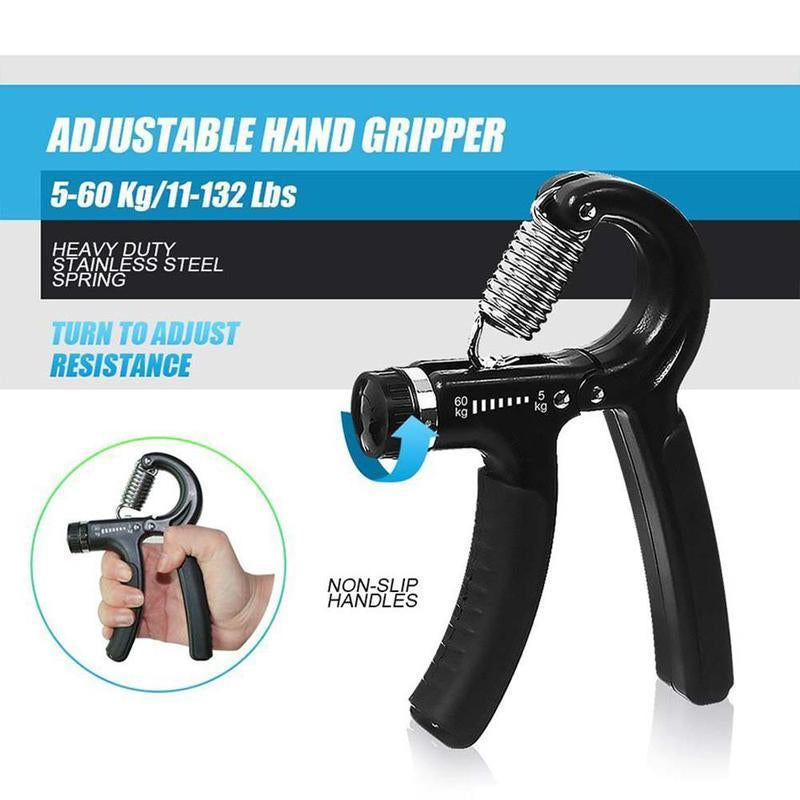 Grip Strengthener 5 Pack Kit - Adjustable Resistance Hand Grips, Forearm Strengthener, Hand Grips, Strengthener Kit